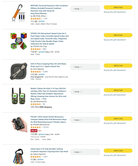 Stockade Amazon Wish List 2